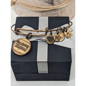 Alex and Ani 2016 Gold Completely Blessed Charm Bangle Bracelet
